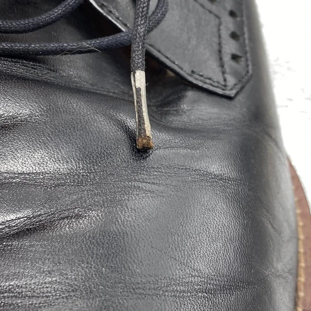 Johnston & Murphy‎ Tyson Plain Toe Shoes Mens 10.5 Black Leather Dress Lace Up